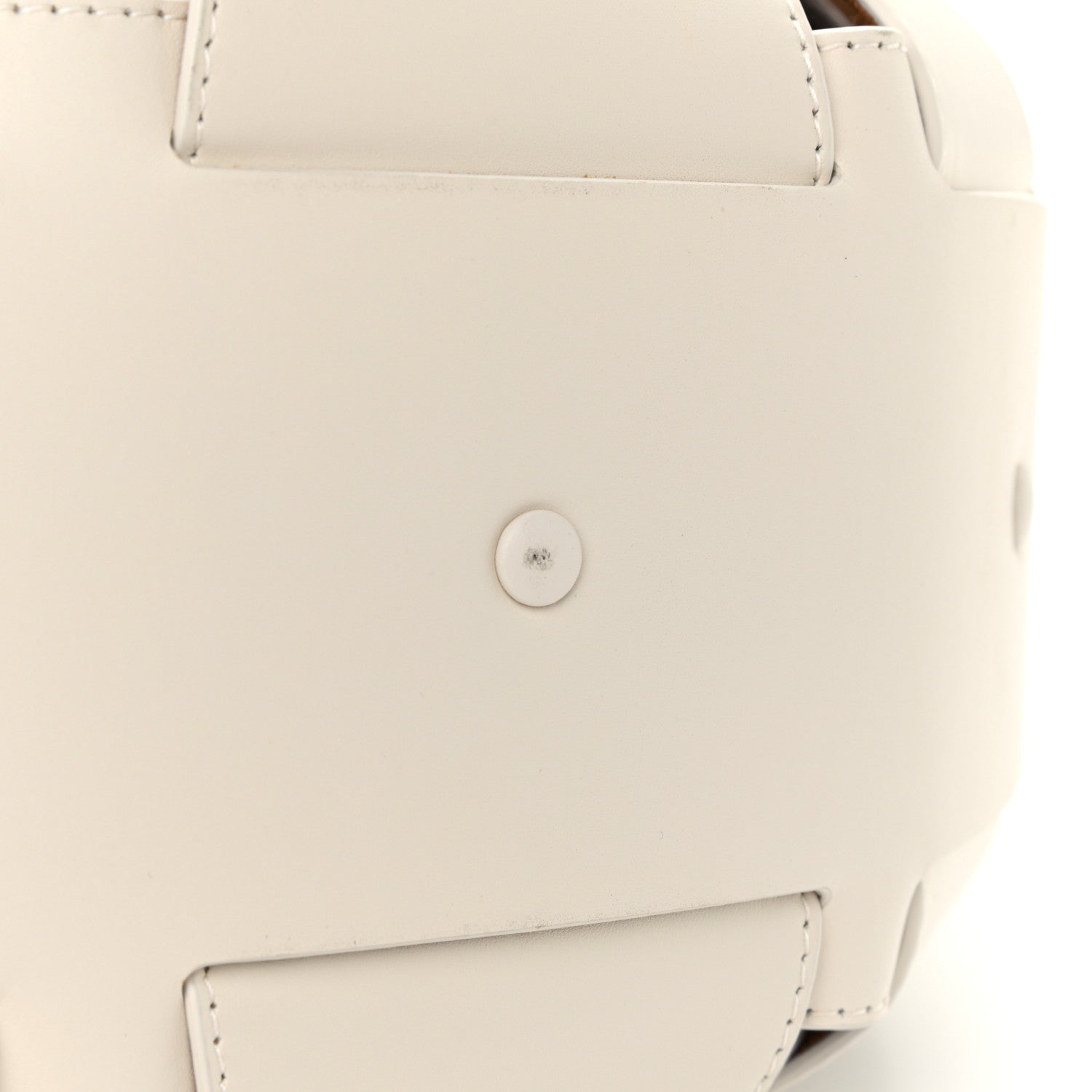 Bottega Veneta French Calfskin Shell Bag White Frost 13 of 13