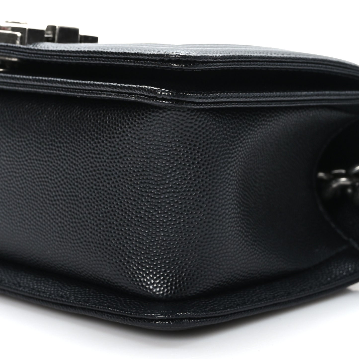 Caviar Quilted Small Boy Flap Black