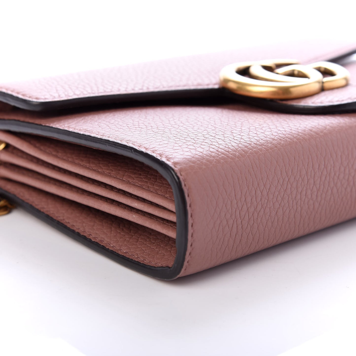 Cellarius Calfskin GG Marmont Chain Wallet Rosy Phard