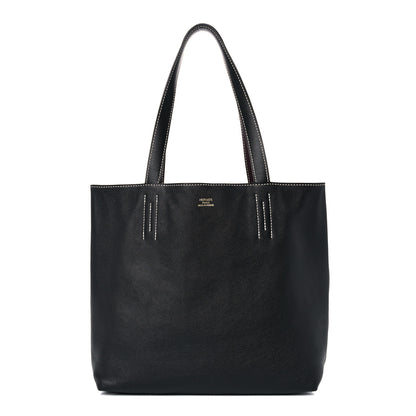 Hermes Veau Sikkim Double Sens 36 Reversible Tote Black Prune 1 of 15
