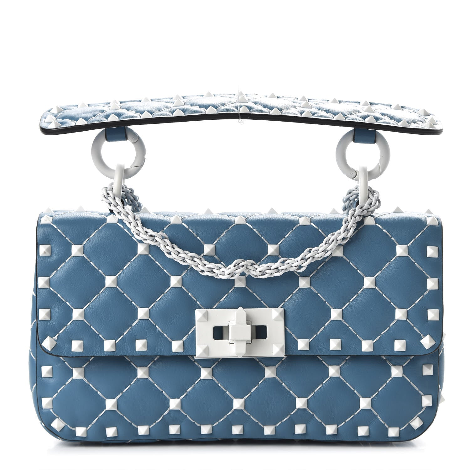 Valentino Garavani Nappa Small Free Rockstud Spike Shoulder Bag Cerulean 1 of 8