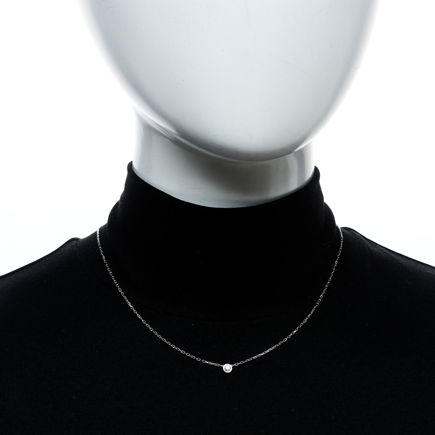 18K White Gold Diamond SM D'Amour Pendant Necklace