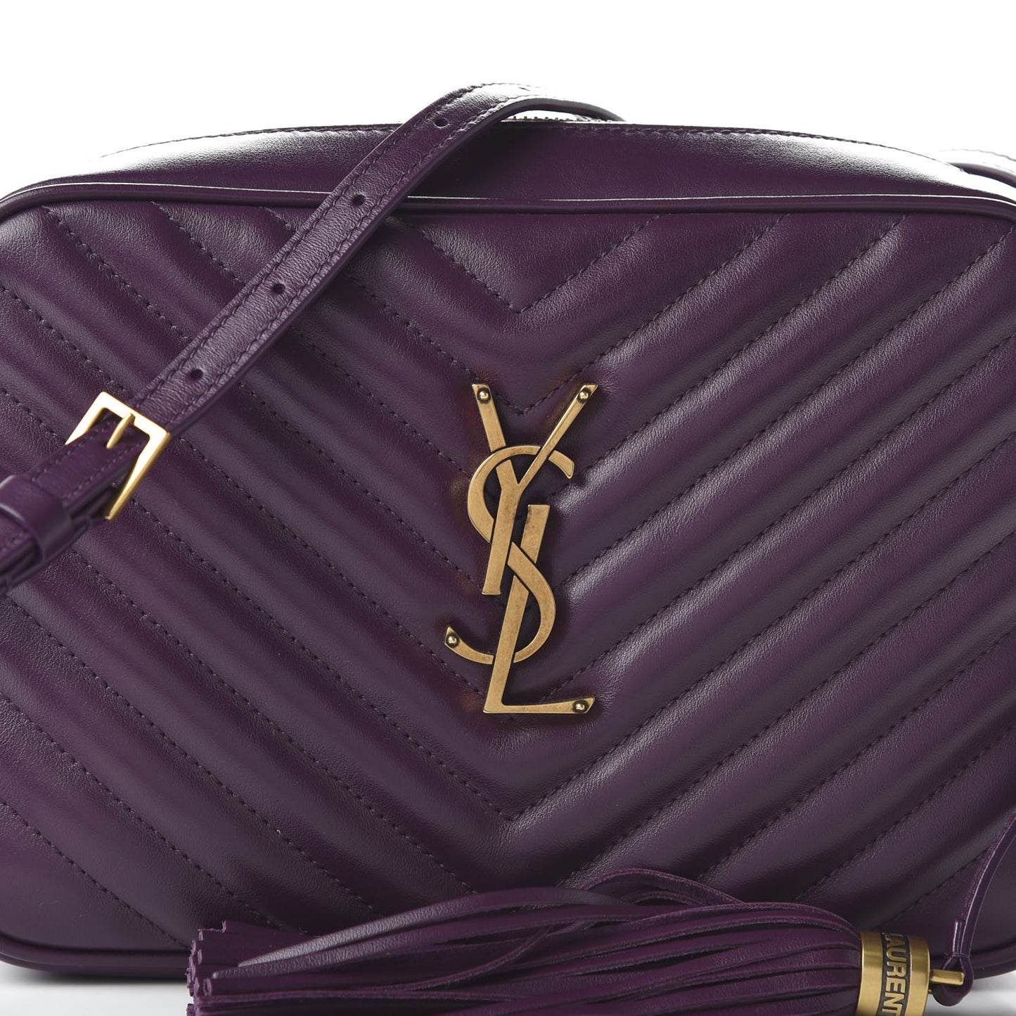 Calfskin Matelasse Monogram Lou Camera Bag Purple