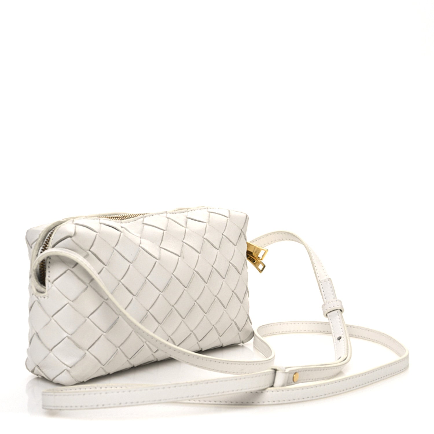 Bottega Veneta Nappa Intrecciato Candy Loop Camera Bag White 3 of 15