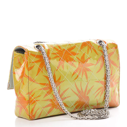 Chanel Patent Quilted Floral Printed 2.55 Reissue 225 Flap Green 3 of 14