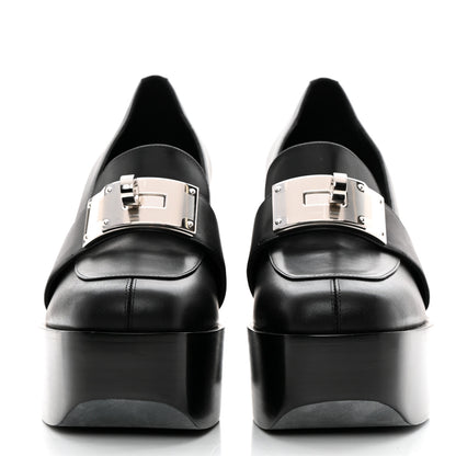 Hermes Calfskin Heel 70 Pumps 40 Black 2 of 8