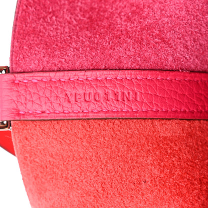 Hermes Taurillon Clemence Casaque Picotin Lock 22 MM Rose Extreme Rose Mexico Rouge De Coeur 7 of 11