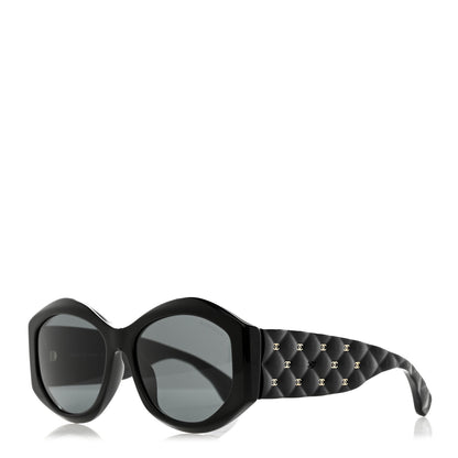 Chanel Acetate Quilted CC Sunglasses 5486-A Black 1 of 8