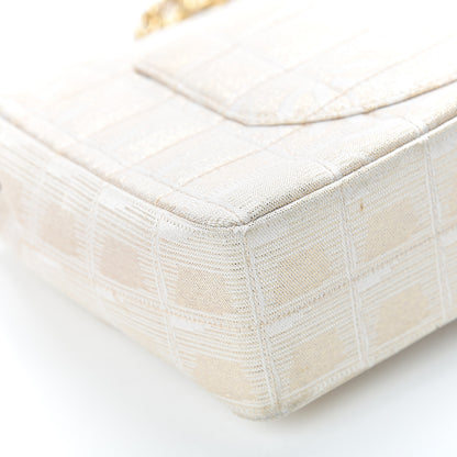 Chanel Metallic Nylon Medium Travel Flap Light Gold 11 of 19