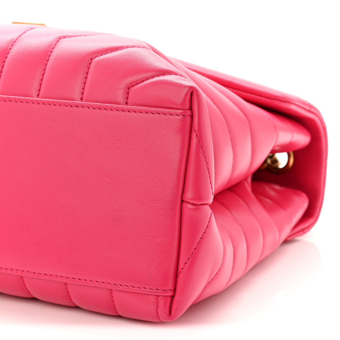 Calfskin Y Quilted Monogram Medium Loulou Chain Satchel Freesia