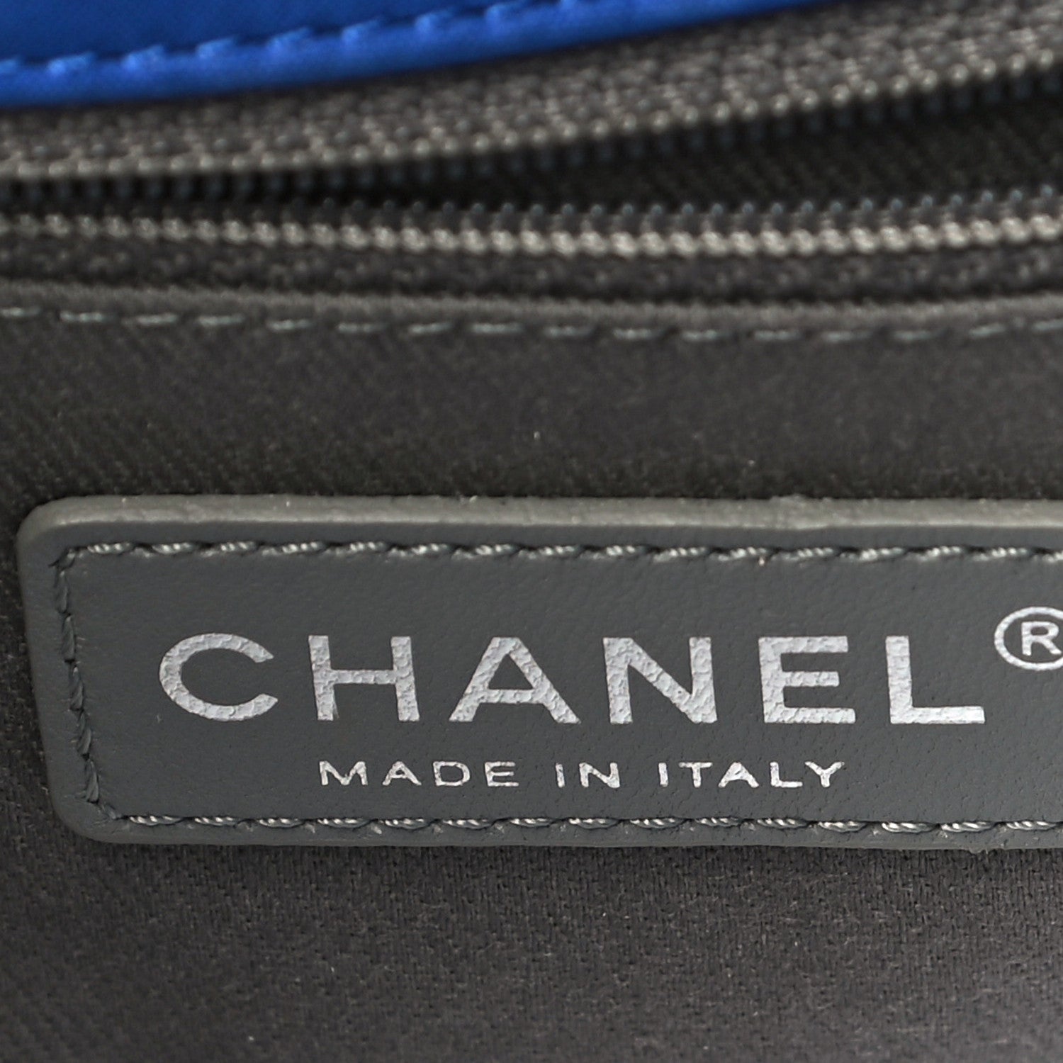 Chanel Suede Diamond Embellished Medium Single Flap Blue 6 of 10