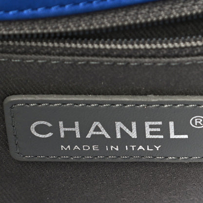 Chanel Suede Diamond Embellished Medium Single Flap Blue 6 of 10