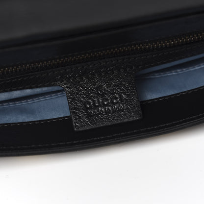Gucci Calfskin Diagonal GG Medium Thiara Double Envelope Shoulder Bag Black White 8 of 10