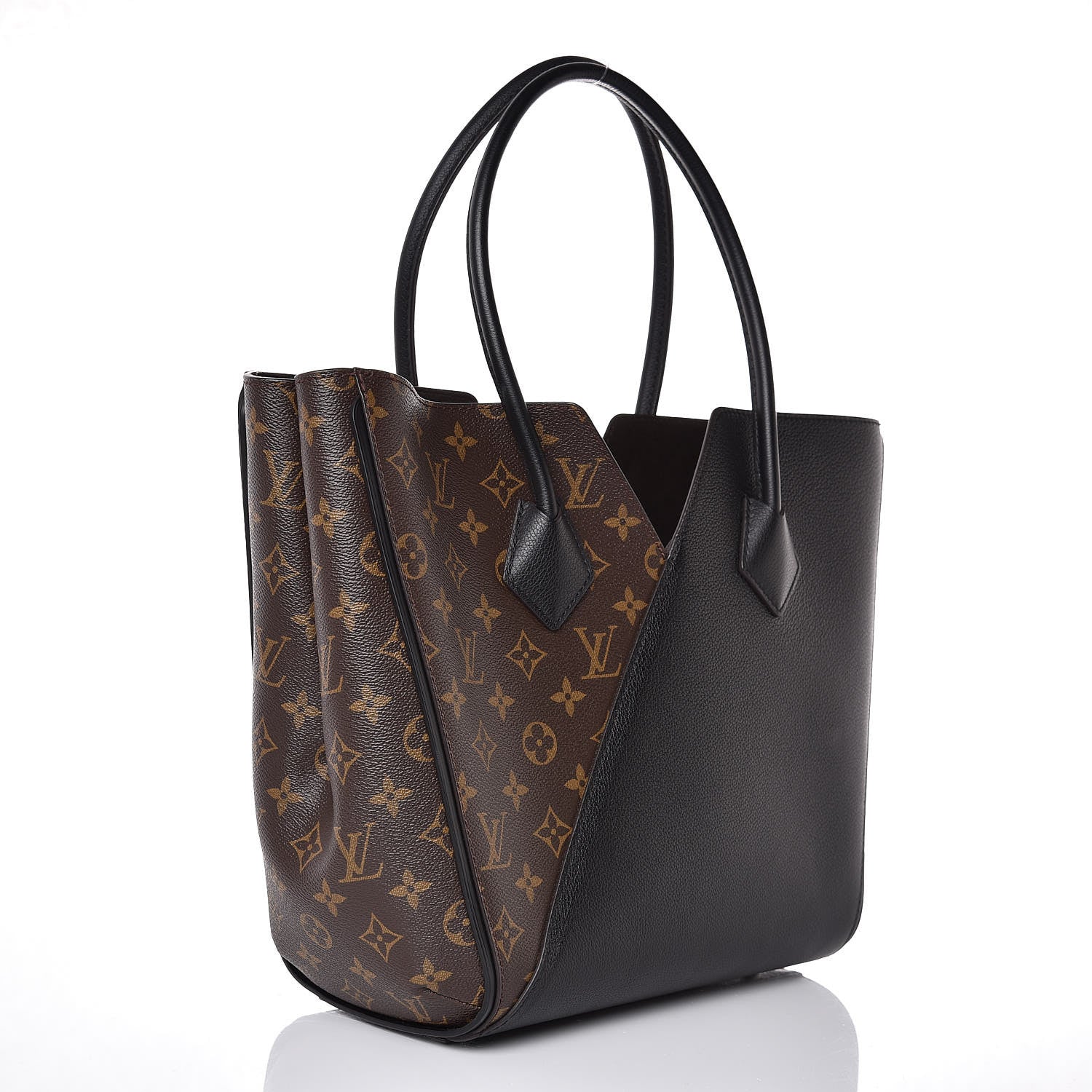 Louis Vuitton Calfskin Monogram Kimono Tote Black 3 of 6