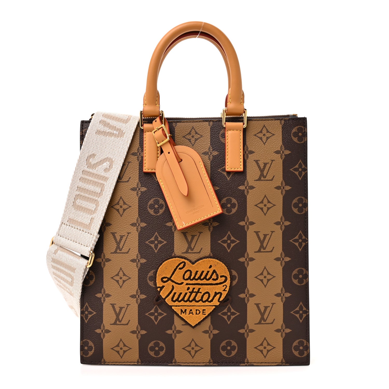Louis Vuitton X NIGO Reverse Monogram Stripes Sac Plat Cross 1 of 9