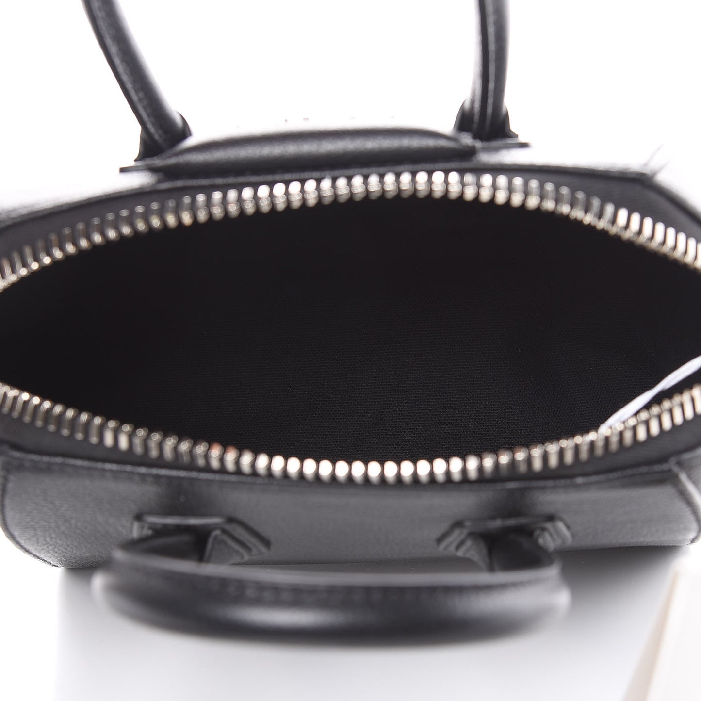 Sugar Goatskin Striped Mini Antigona Black