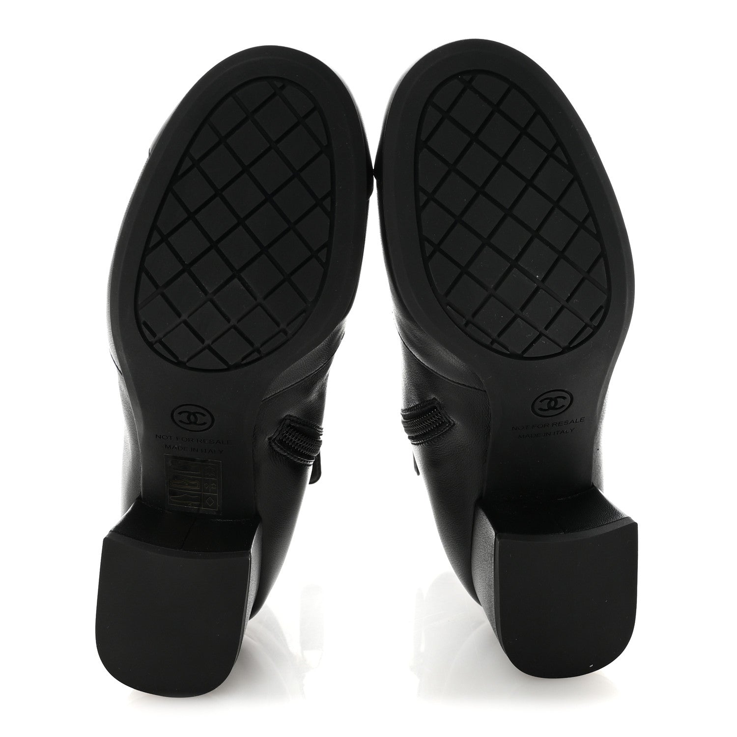 Chanel Stretch Lambskin Cap Toe CC Short Boots 35 Black 6 of 10