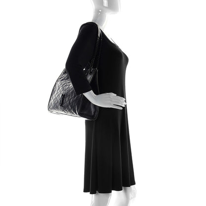 Saint Laurent Crinkled Calfskin Matelasse Monogram Medium Niki Shopper Tote Black 2 of 11