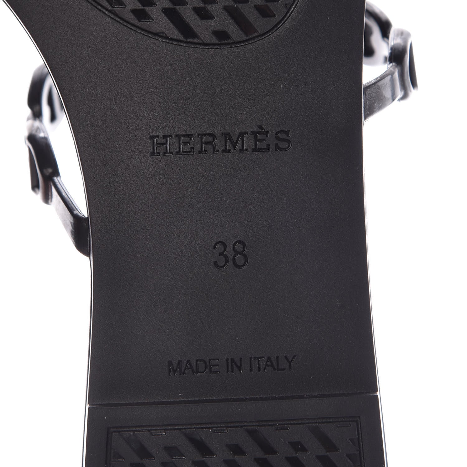 Hermes Rubber Chaine d'Ancre Rivage Sandals 38 Black 6 of 8