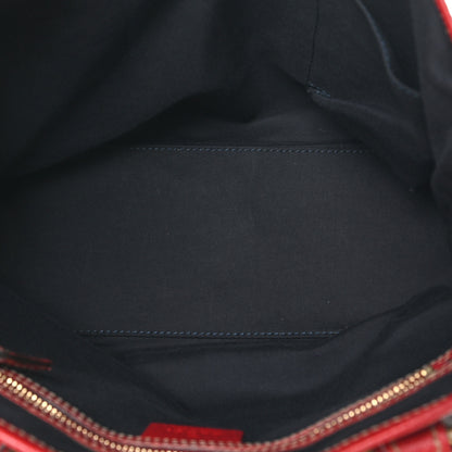 Gucci Monogram Small Jolicoeur Tote Navy Red 5 of 10