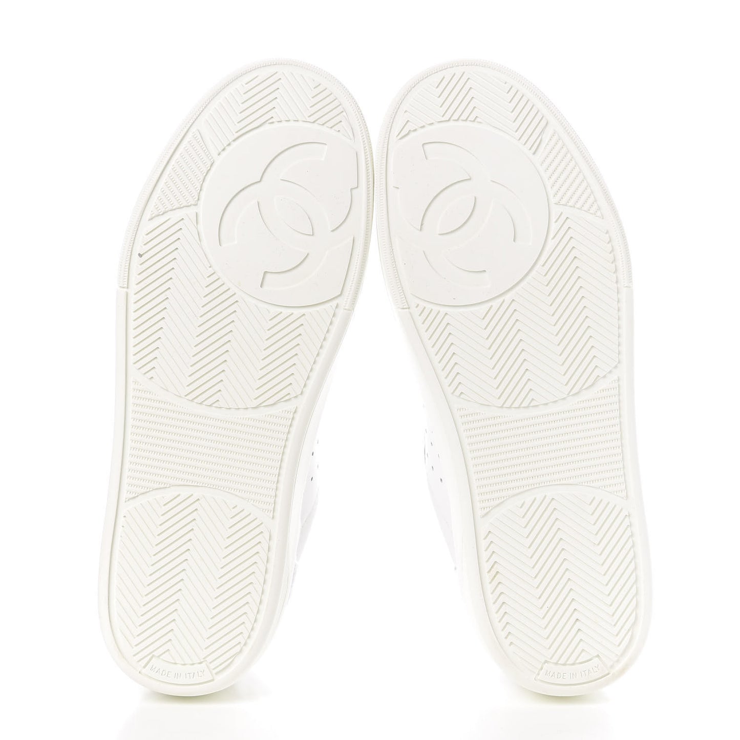 Calfskin Womens Logo Sneakers 37.5 White