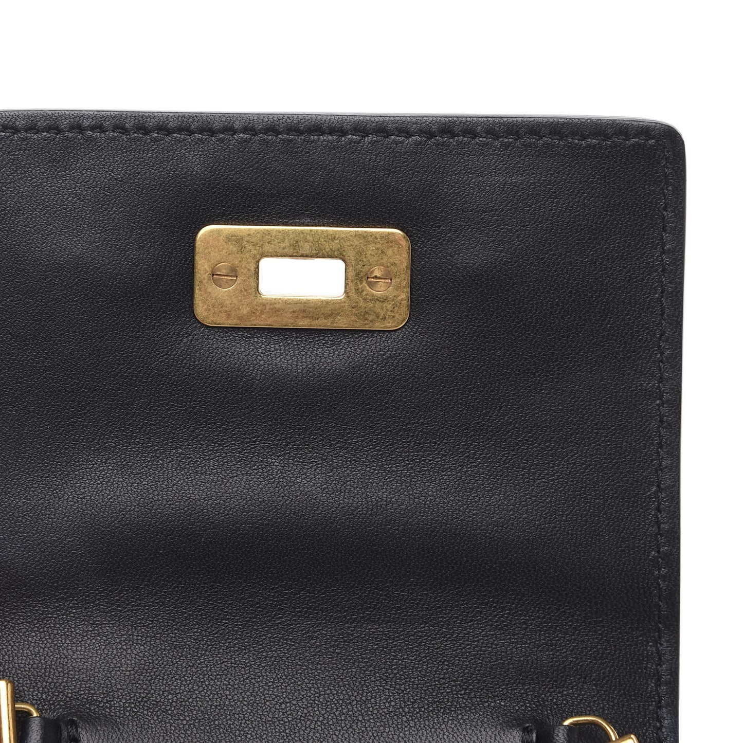 Calfskin Mini Icon Handbag Black