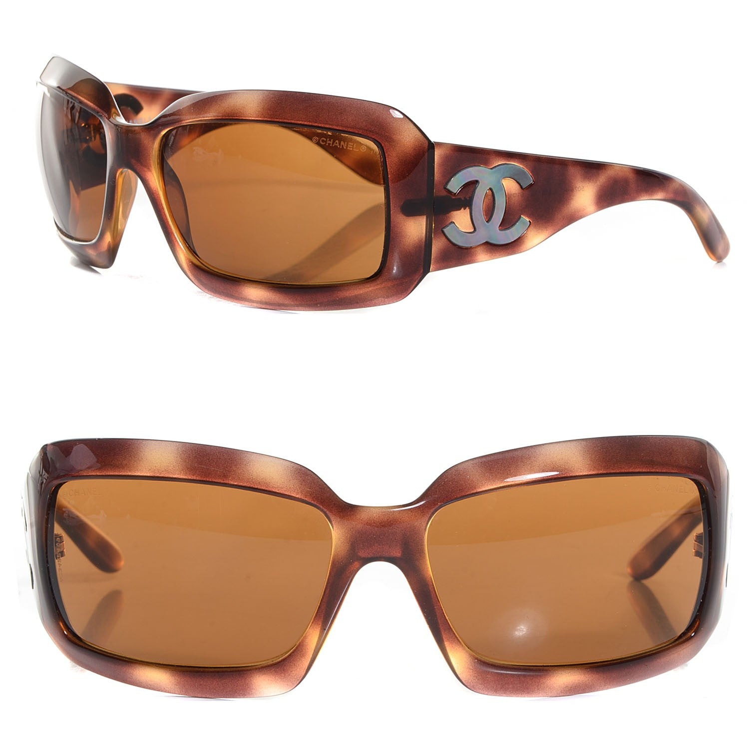 Chanel Mother of Pearl CC Sunglasses 5076-H Tortoise 1 of 5