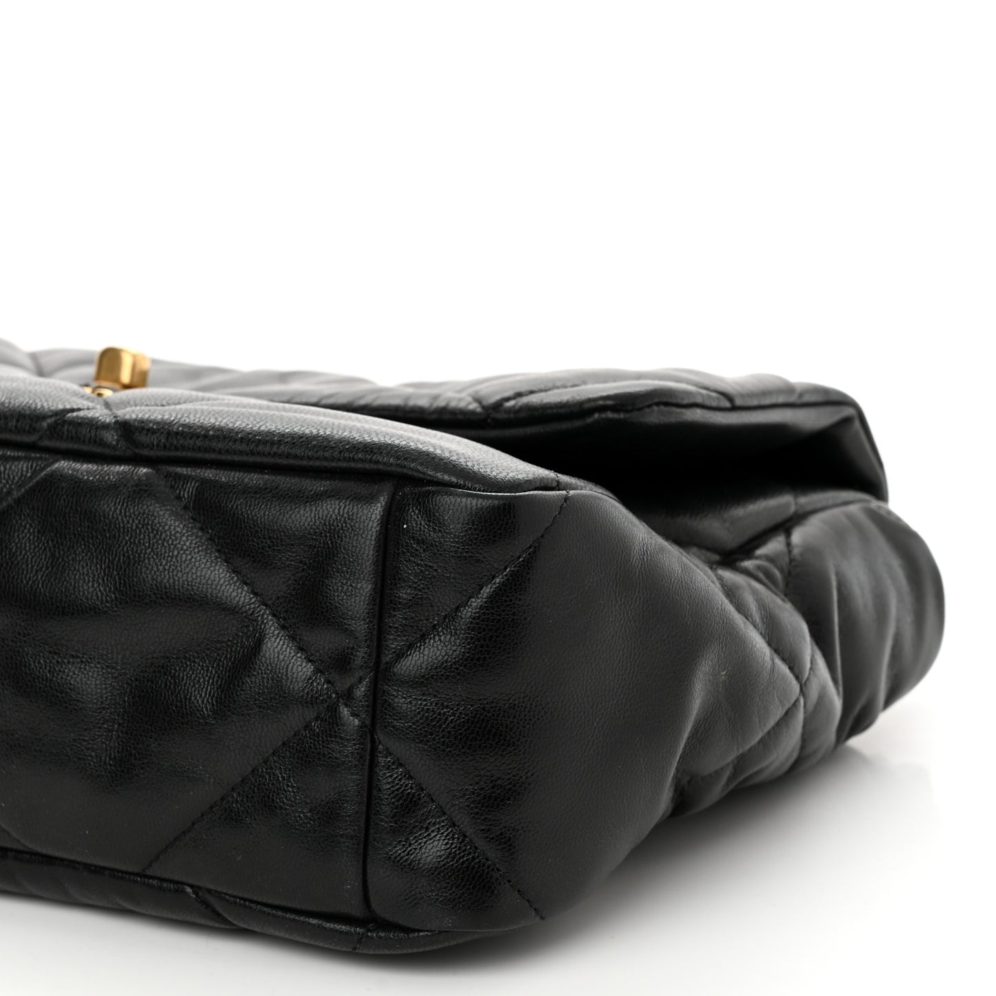 Goatskin Quilted Large Chanel 19 Flap Black