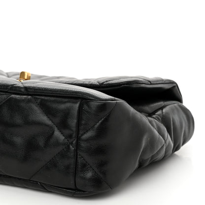 Chanel Goatskin Quilted Large Chanel 19 Flap Black 10 of 10