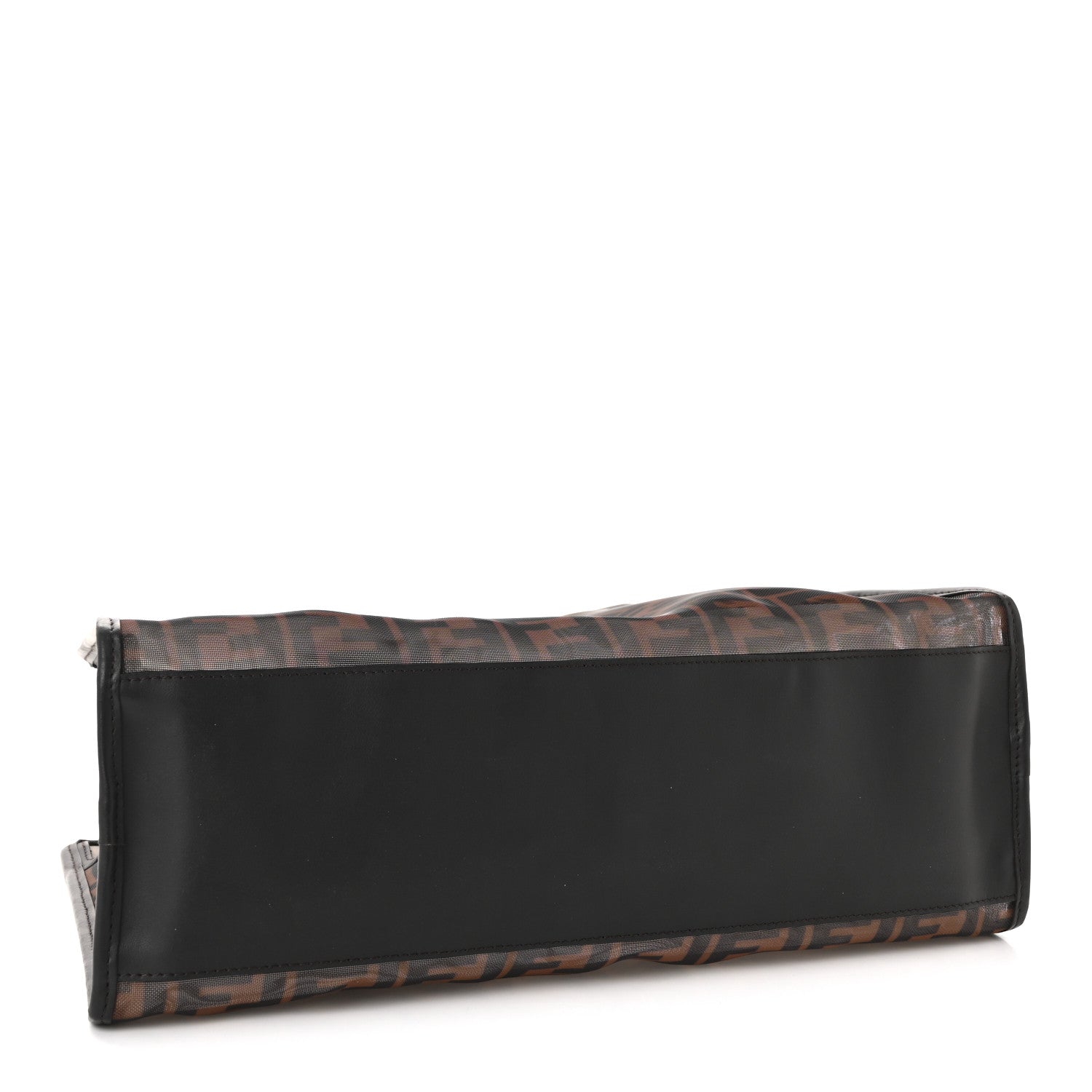 Fendi Mesh Vitello Century FF 1974 Medium Peekaboo Defender Cover Marrone Black Ebano 4 of 10