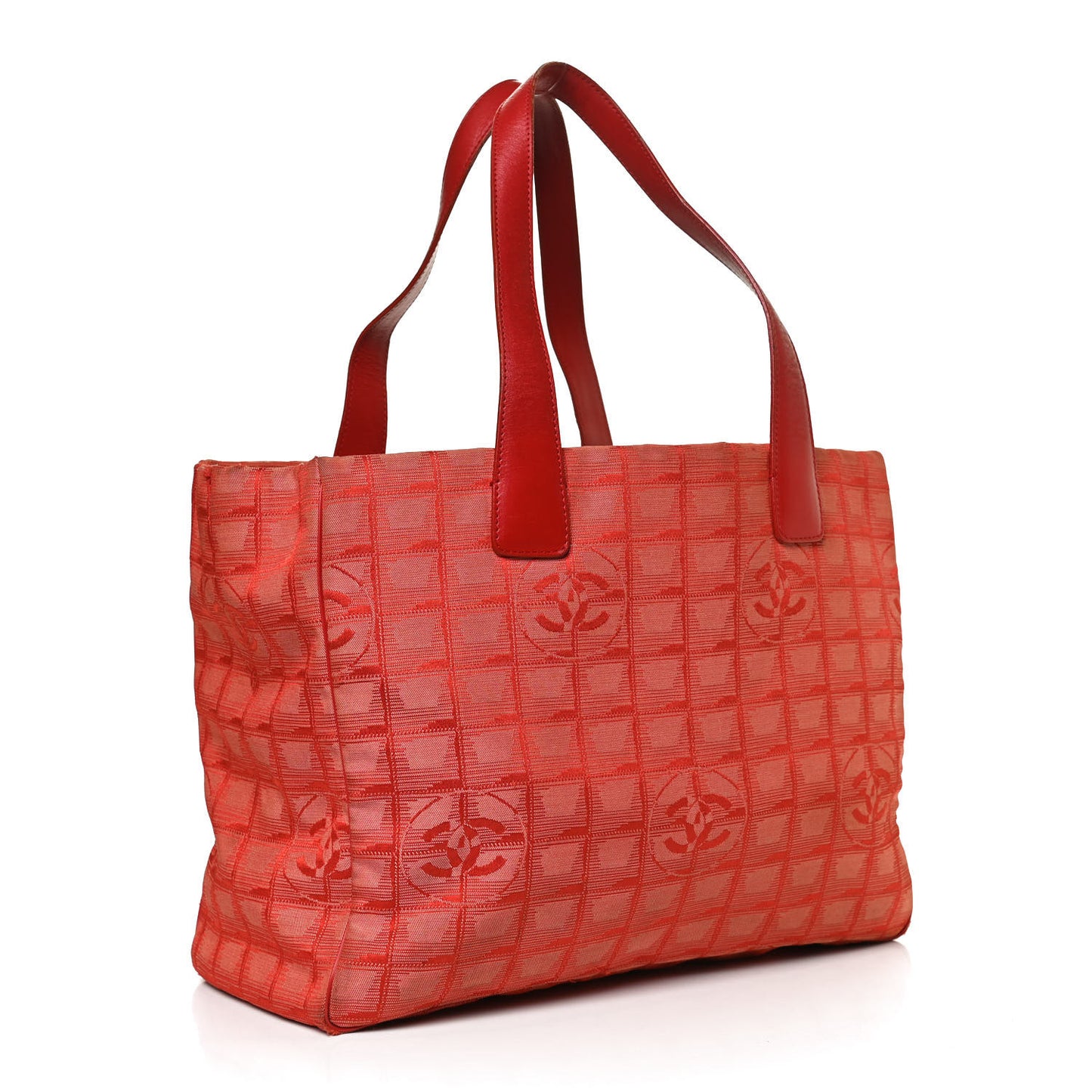 Nylon Medium Travel Tote Red