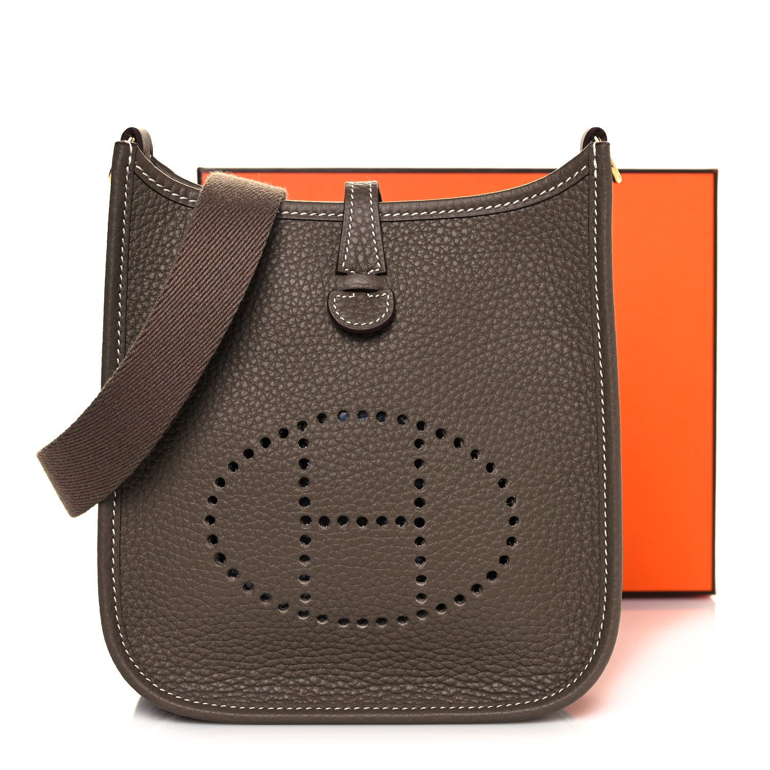 Hermes Taurillon Clemence Evelyne TPM Etoupe 9 of 9