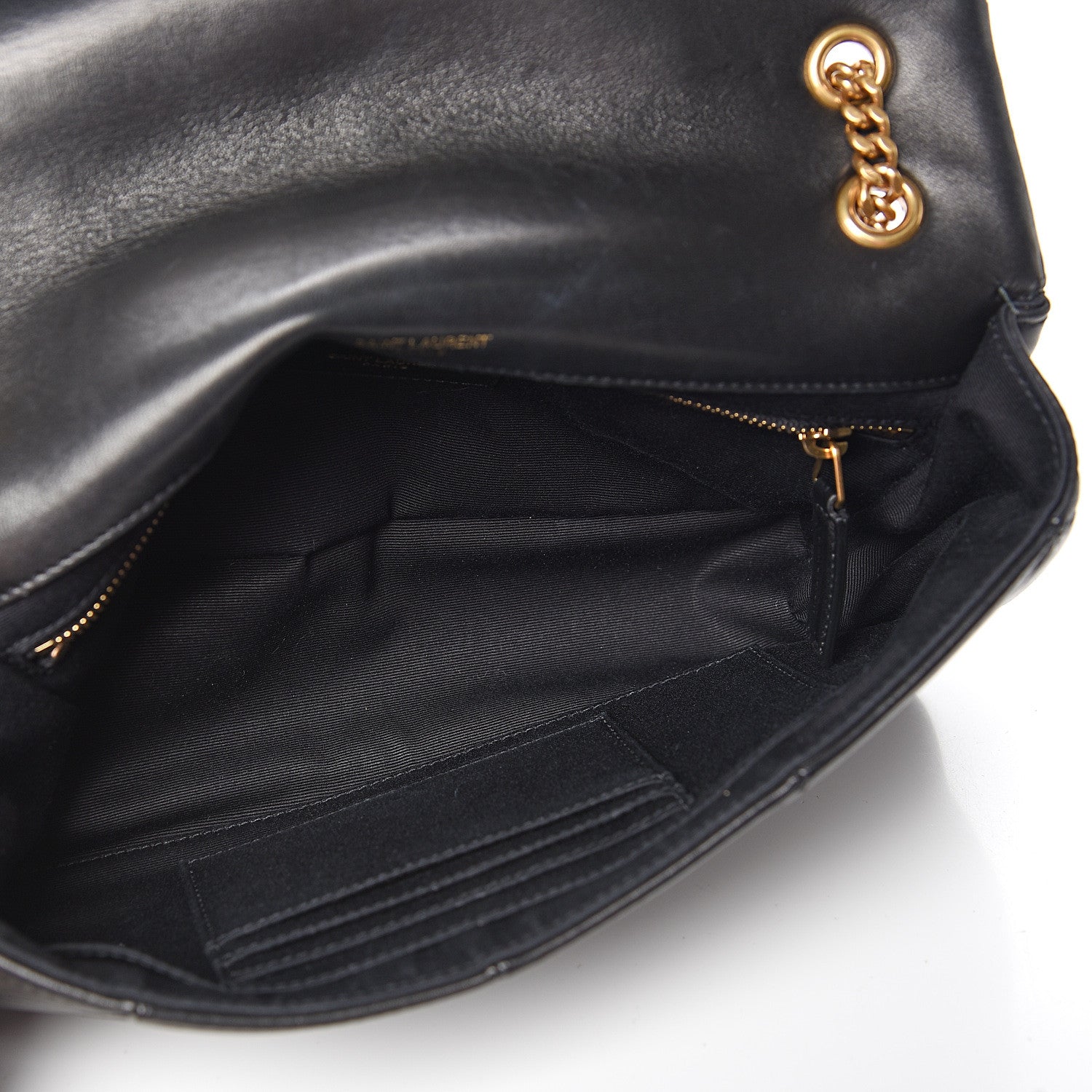 Saint Laurent Lambskin Patchwork Monogram Medium Jamie Black 4 of 9