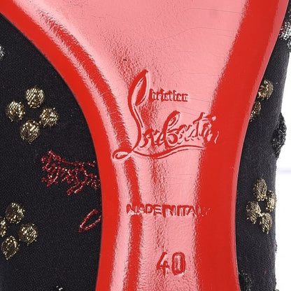Christian Louboutin Jacquard Loubi In The Sky Eloise Flats 40 Multi Black 6 of 7