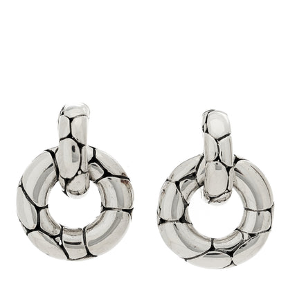 John Hardy Sterling Silver Small Kali Pebble Hoop Drop Earrings 1 of 4