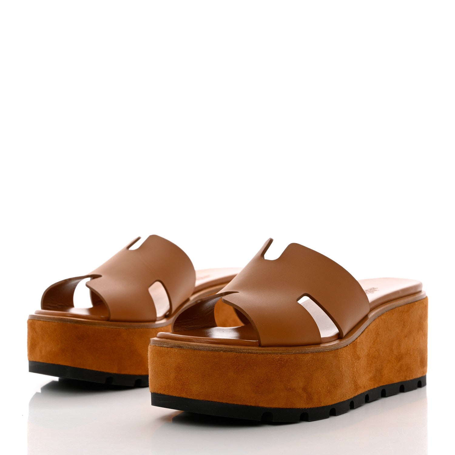Hermes Calfskin Suede Eze 30 Sandals 38 Naturel 3 of 9