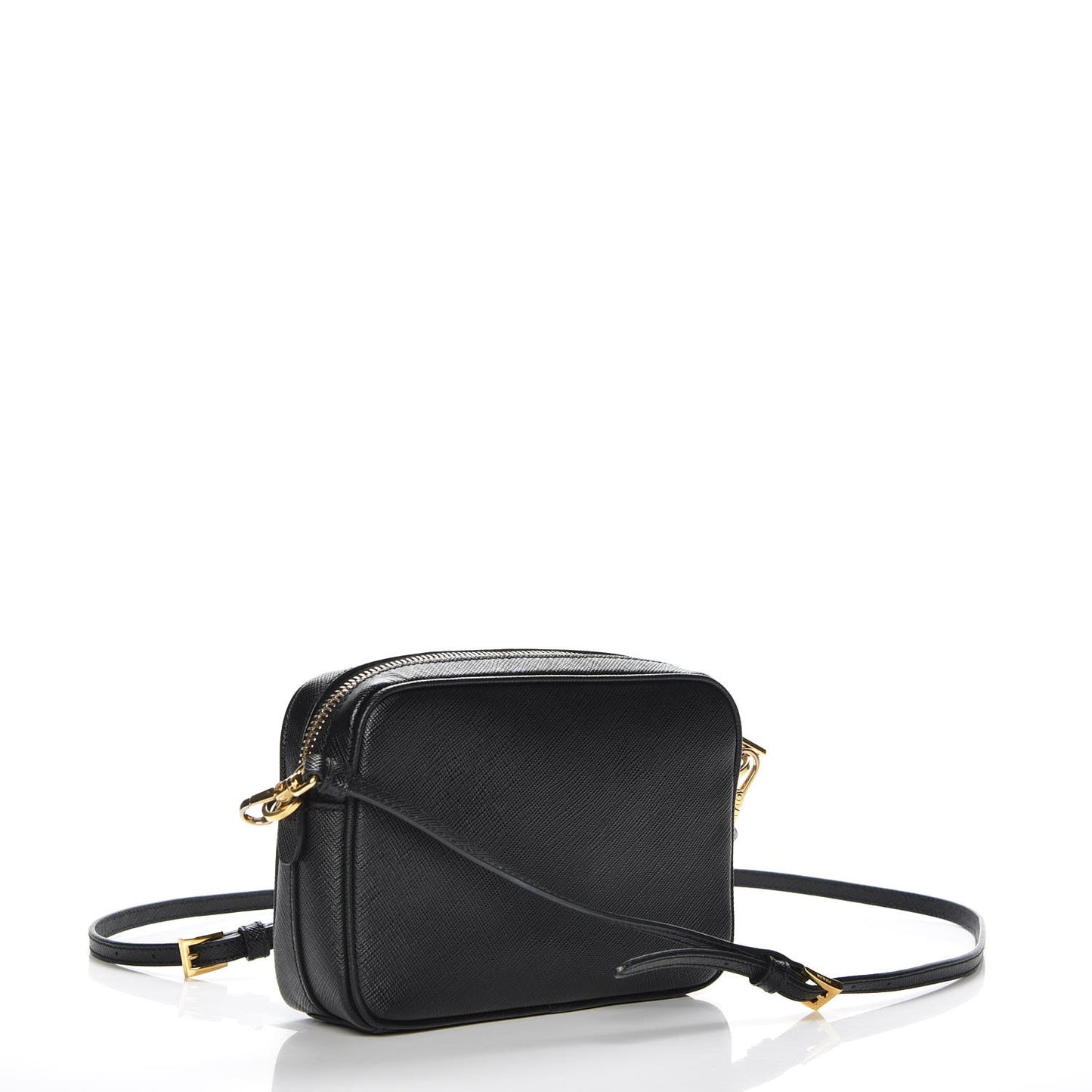 Saffiano Mini Camera Crossbody Bag Nero Black