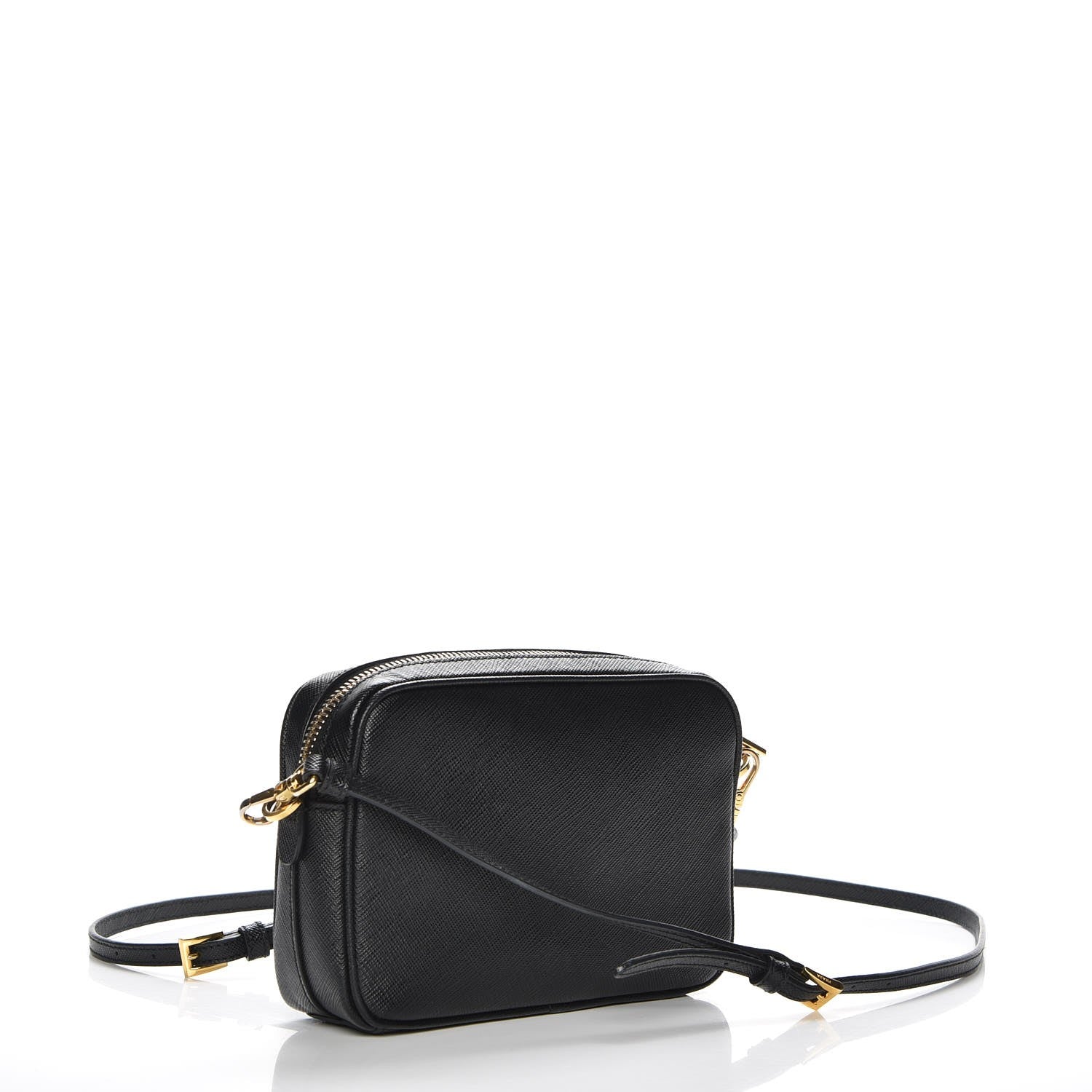 Prada Saffiano Mini Camera Crossbody Bag Nero Black 3 of 9