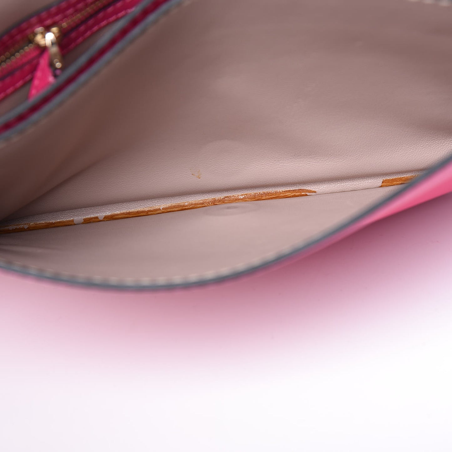 Nappa Rockstud Wristlet Clutch Pop Fuxia