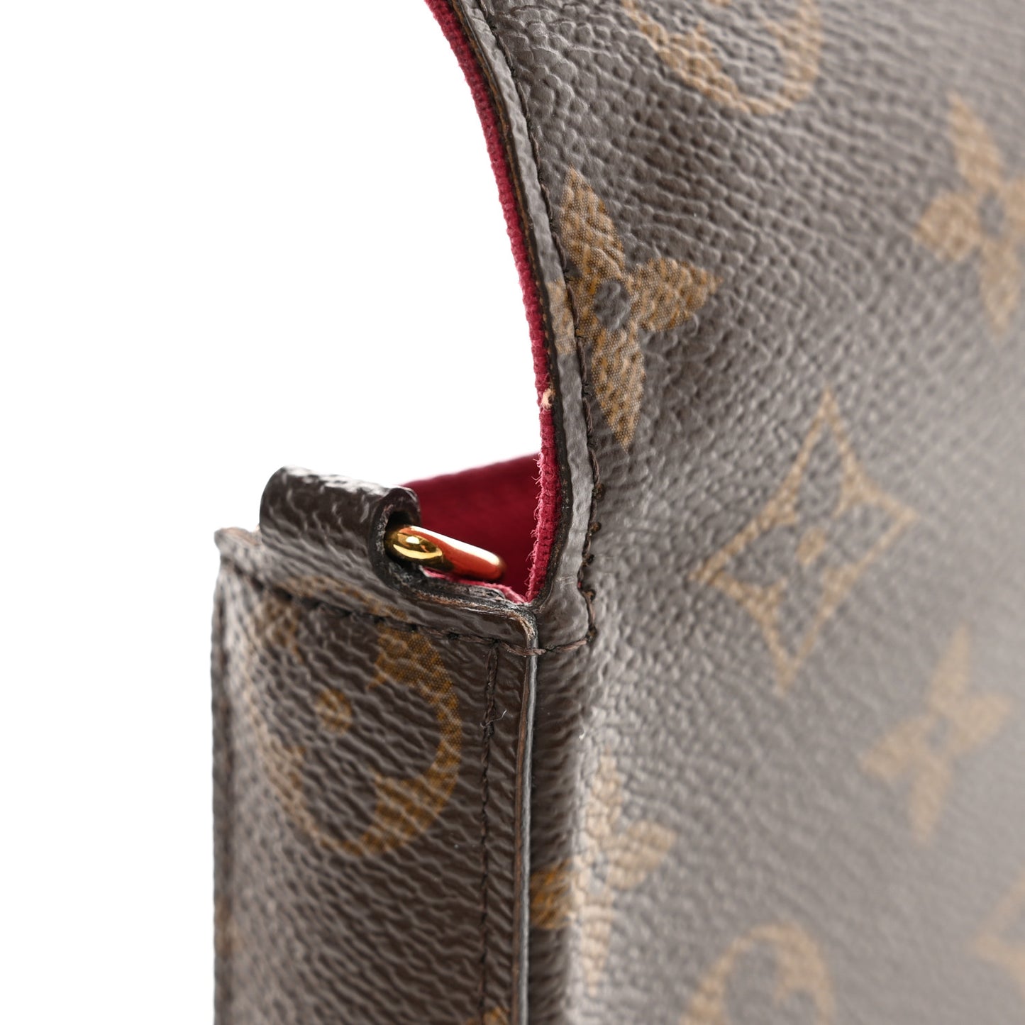 Monogram Pochette Felicie Chain Wallet Fuchsia