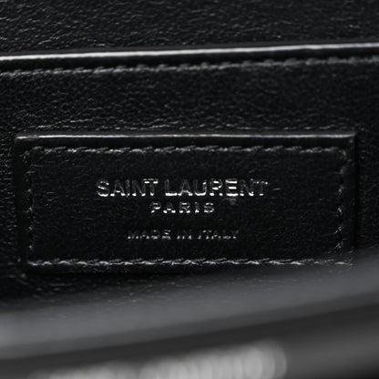 Saint Laurent Box Calfskin Monogram Medium Solferino Satchel Black 6 of 12