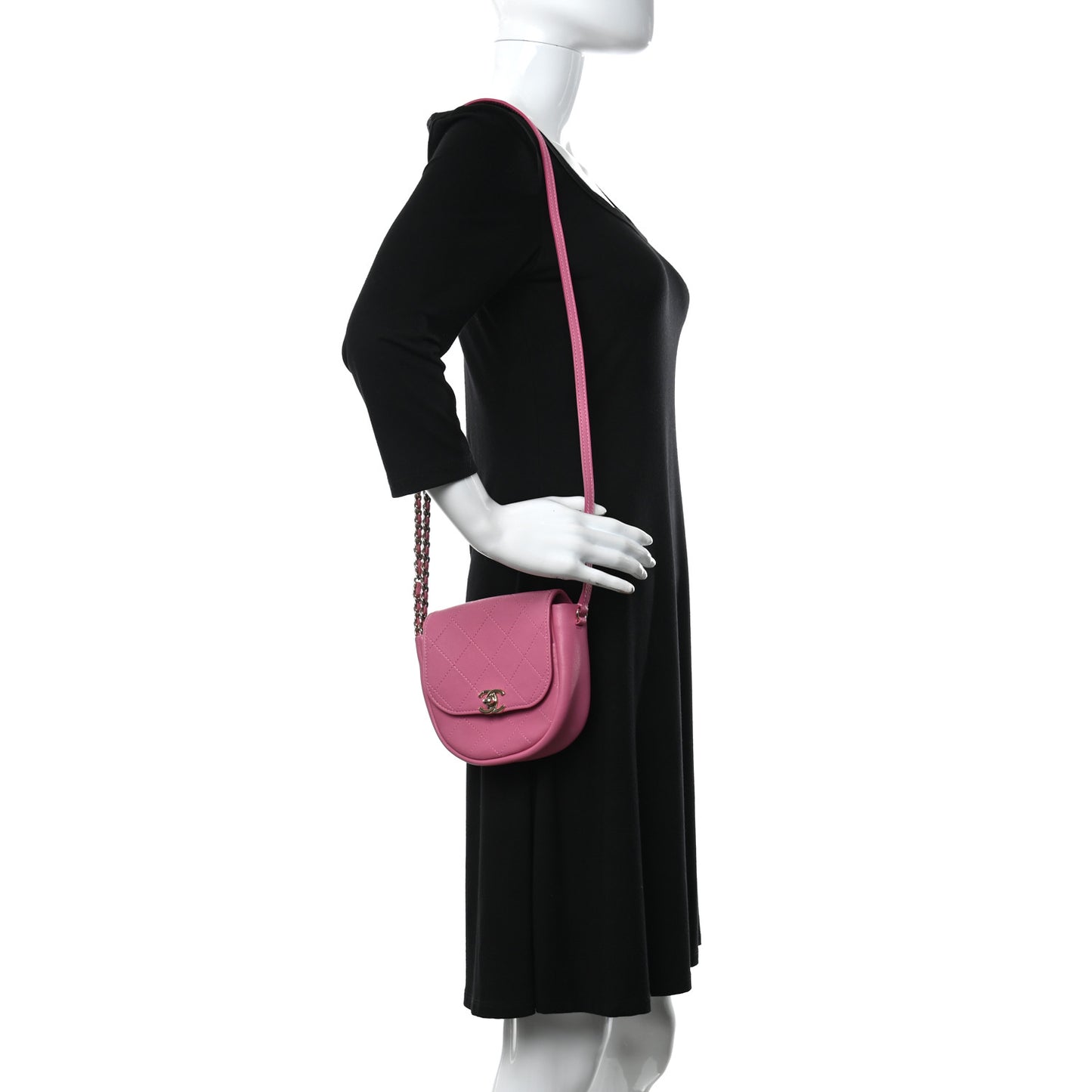 Goatskin Stitched Casual Trip Messenger Flap Pink