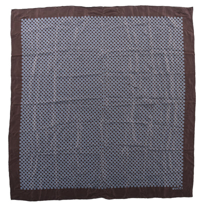 Gucci Silk Square G Monogram Scarf Brown 1 of 3
