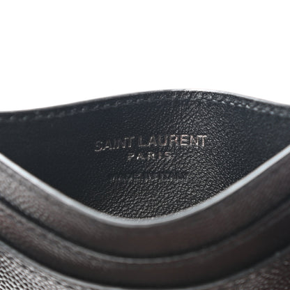 Saint Laurent Grain De Poudre Monogram Credit Card Case Black 6 of 8