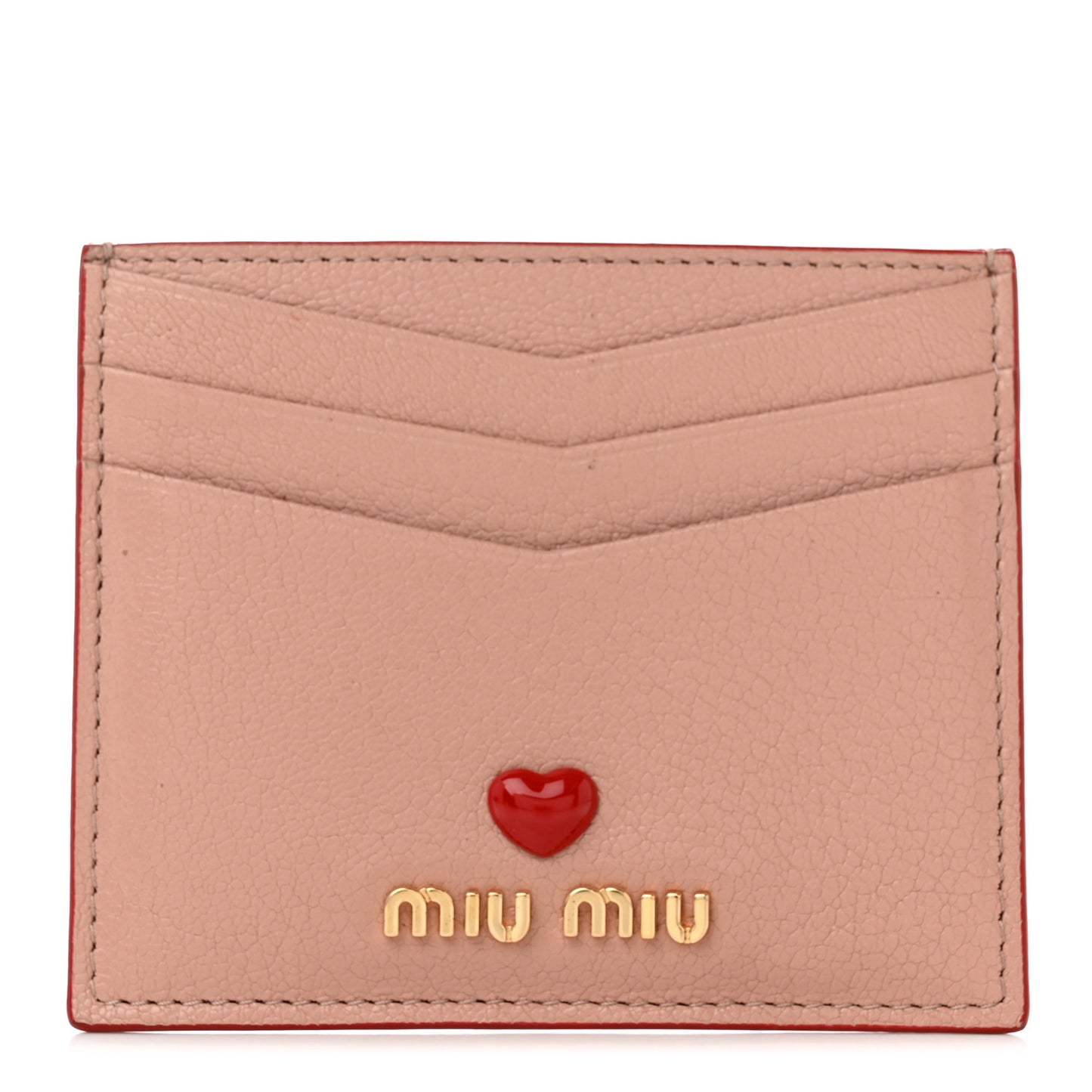 Goatskin Madras Heart Card Case Orchidea