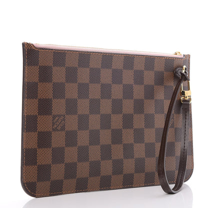 Louis Vuitton Damier Ebene Neverfull MM GM Pochette Rose Ballerine 3 of 7