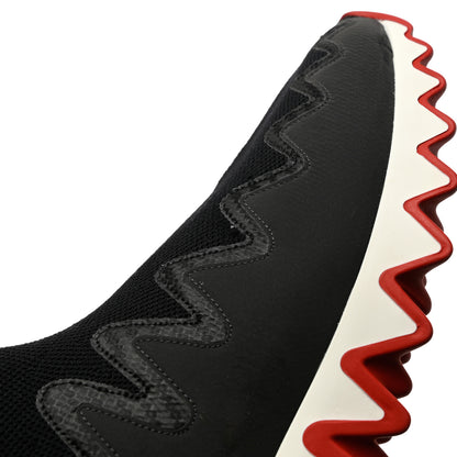 Christian Louboutin Knit Mesh Sharky Sock Sneakers 37.5 Black 8 of 9