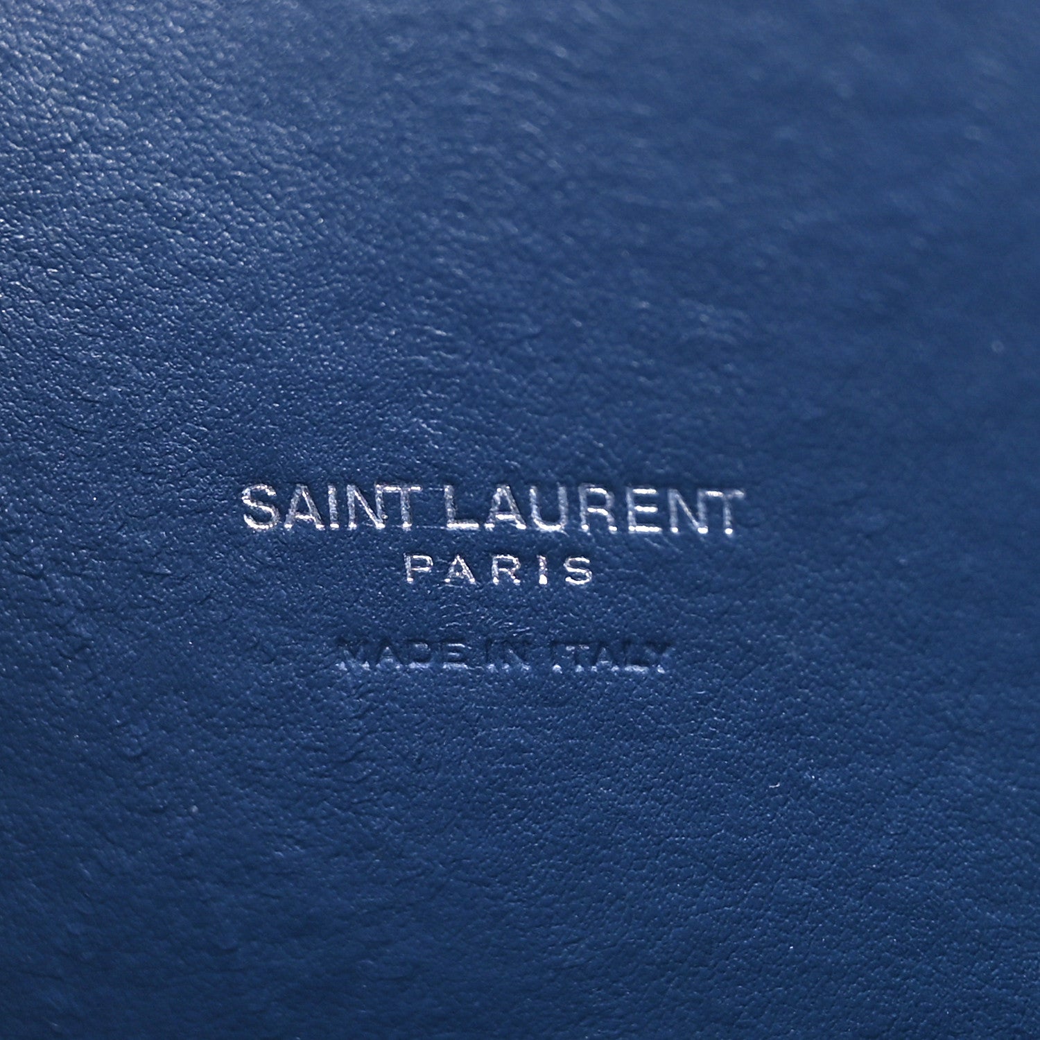 Saint Laurent Calfskin Crocodile Embossed Small Sac de Jour Blue 8 of 14