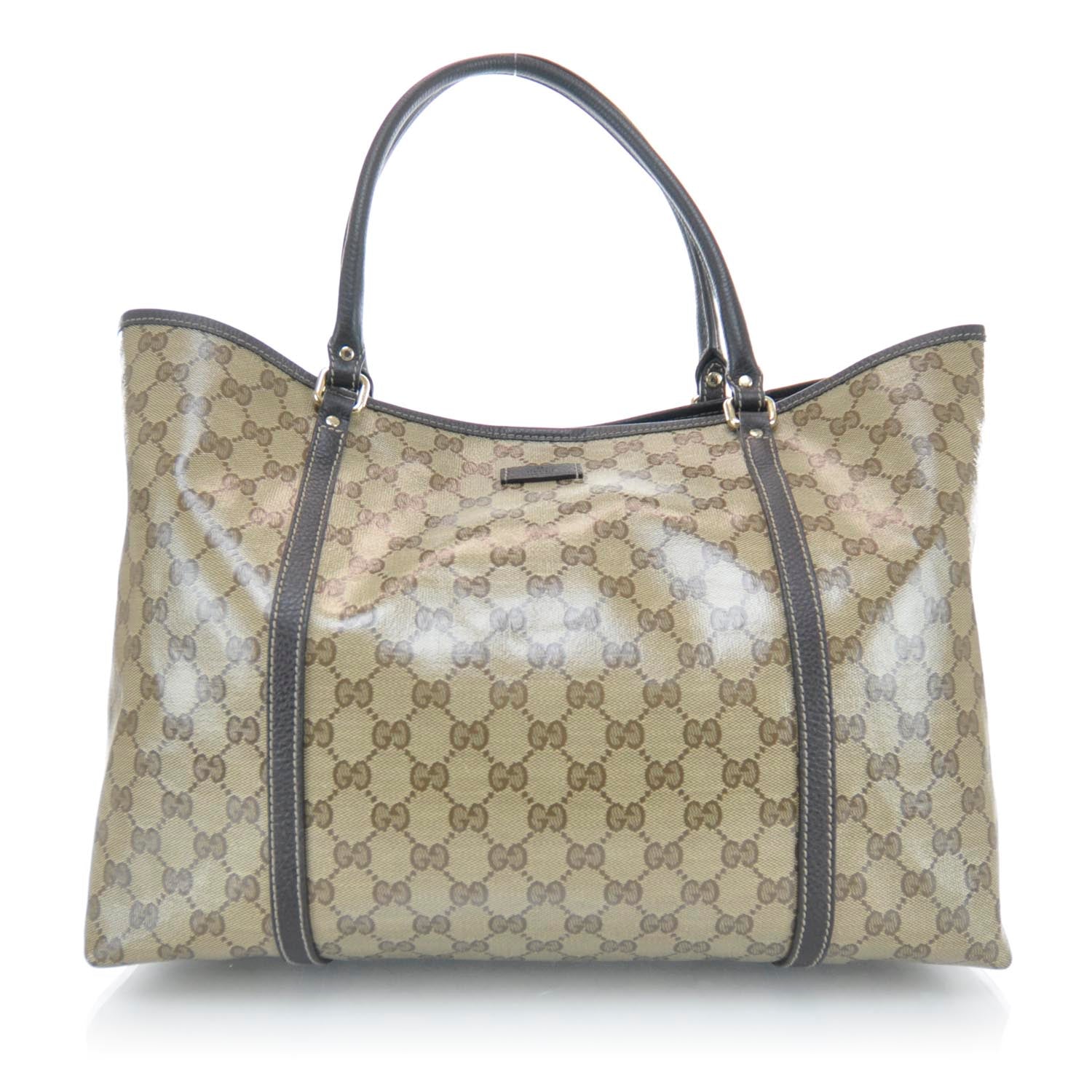 Gucci Crystal Monogram Large Joy Tote Beige Ebony Testa di Moro 1 of 12