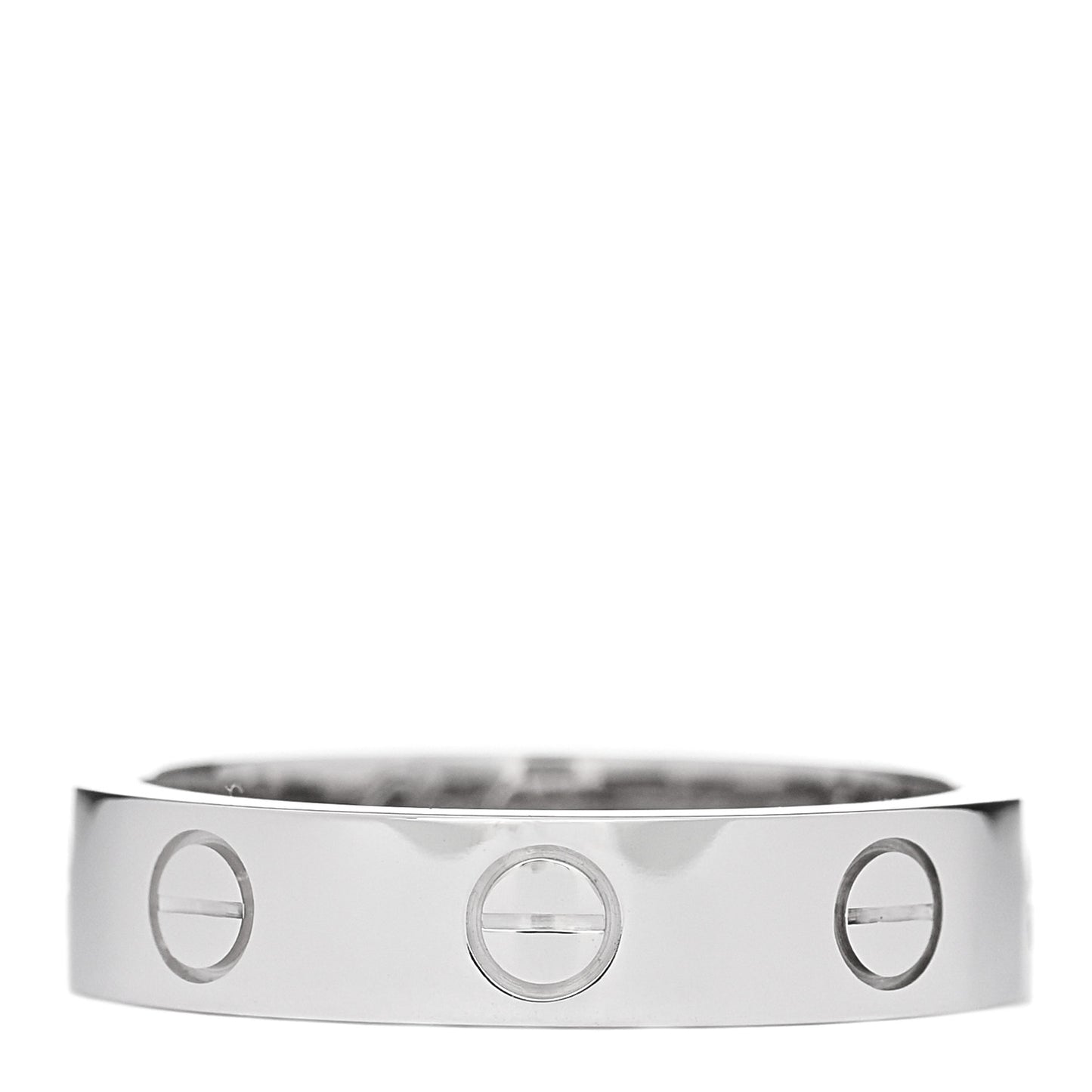 18K White Gold Diamond 4mm LOVE Wedding Band Ring 49 5
